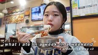 🍜 what i eat in a weekend: lots of korean food, bf cooks for me, japanese bbq, etc.🥩