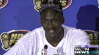 1997 NBA Finals | Chicago Bulls Post-Game Celebration | WGN Coverage
