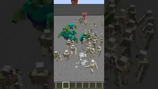 Minecraft MUTANT Zombies vs. Iron Golems! #Shorts