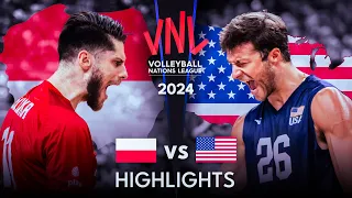 🇺🇸 USA vs POLAND 🇵🇱 | Highlights | Men's VNL 2024