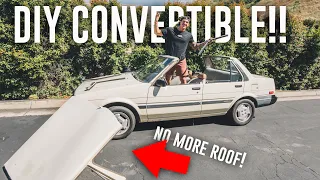 CUTTING THE ROOF OFF OF MY $500 Craigslist Project Car!