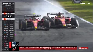Checo Pérez devora a Ferrari y provoca tremenda pelea entre Sainz y Leclerc en casa GP Italia Monza