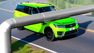 Cars vs Low Pipeline x Ditch Trap x Upside Down Speed Bumps ▶️ BeamNG Drive