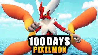 I Spent 100 Days in Minecraft's PIXELMON Mod