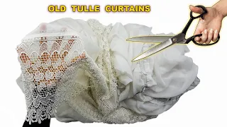 Super Recycling of Old Tulle Curtains! Idea You Will Love!