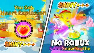 I GOT HEART EXPLOSION SPELL & THE *SAINT SNOW SCYTHE* EXCLUSIVE WEAPON | WITHOUT ROBUX | WFS ROBLOX
