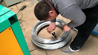 first step for adjusting double wire full automatic chain link fence machine