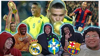 AMERICAN FOOTBALL PLAYERS REACT TO RONALDO FENOMENO LEGENDARY MOMENTS