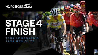 EXPLOSIVE RACING 🔥 | Tour of Romandie Stage 4 Race Finish | Eurosport Cycling