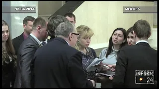 Жириновский оскорбил и унизил беременную парламентскую журналистку (18.04.2014)