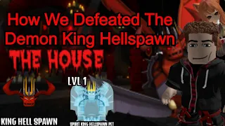 Defeating The Demon Crypt King Hellspwan on Horror Level 50 in The House TD! - Roblox