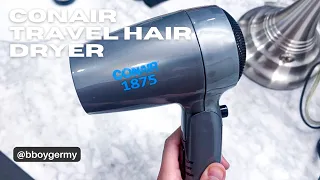 Conair 1875 Watt Travel Hair Dryer - Carry On Travel Essential