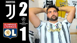 ADDIO CHAMPIONS... JUVENTUS 2-1 LIONE  / REACTION LIVE