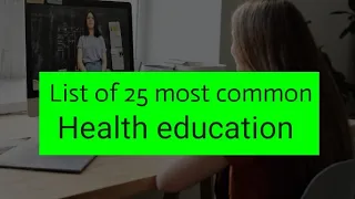 list of 25 most common health education topics || health talk || for nursing knowledge || education