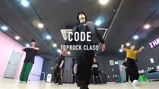 ReUpload) Bboy Code Toprock Class : 베이직 하드트레이닝  인디언스텝 & 바리에이션