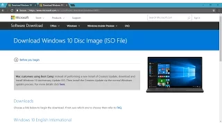 Download Windows 10 Creators Update ISO File direct from microsoft.com