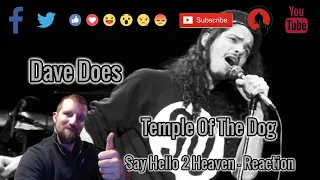 Temple Of The Dog - Say Hello 2 Heaven - Dave Does Reaction