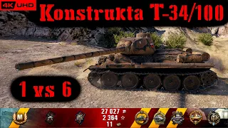 World of Tanks Konštrukta T-34/100 Replay - 8 Kills 2.6K DMG(Patch 1.6.1)