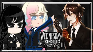 Nevermore Academy react to y/n Zhongli as New Teacher☂️Wednesday🔥Genshin Impact react