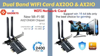 Dual Band WIFI Card AX200 | BT5.2 6GHz 3000Mbps PCI-E Wireless Adapter | WIFI Network Card ~Gadgets