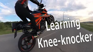 My first ever knee-knocker wheelie training on my KTM 1290 Super Duke R