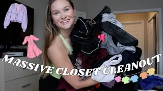 HUGE CLOSET CLEAN OUT 2023 || decluttering my wardrobe + organizing + spring cleaning 2023