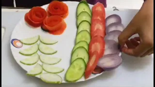 Top 2 Super Salad Decorations Ideas - Cucumber,Tomato,Carrot,Red beet Carving Garnish