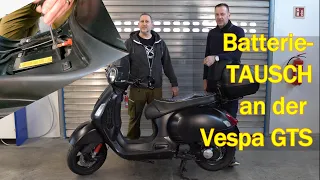 Vespa GTS SuperSport/ SuperTech / Batterie Wechsel einfach erklärt