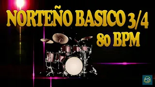 RITMO NORTEÑO BÁSICO 80 BPM 3/4 #suscribete #compartir #like