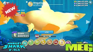 ✅Hungry Shark World - New Gold Megalodon Coming Soon - All 44 Shark Unlocked Hack Gems Coins Update