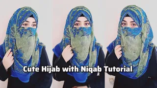 Comfortable Layered Hijab with Niqab Tutorial || Full Coverage Niqab Tutorial || zainab__