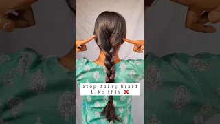 try this easy braid hairstyle hack/#hairstyle #hair #hairtutorial #hacks #braids #shorts #viral