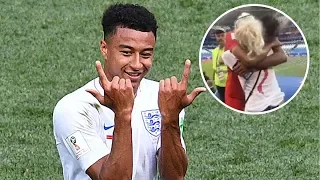 Jesse Lingard surprised by mum after England beat Sweden    as Harry Kane personally thanks the fans