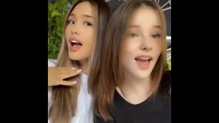 Daneliya Tuleshova and Indi Edilbayeva. From the TikTok of Indi