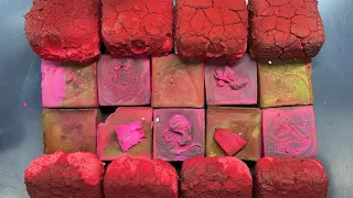 Super Red Pasted Blocks + Electric Pink Dyed Homemade Chalk