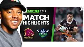 NRL FAN REACTS To NRL 2024 | Broncos v Raiders | Match Highlights