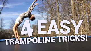 4 EASY TRAMPOLINE TRICKS!!! YOU CAN LEARN IN UNDER 1 DAY!!!