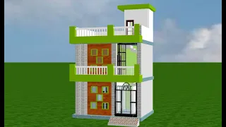 20*15 Home design in 3d ,20 by 15 house plan,20 by 15 makan ka naksha