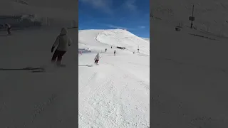 Skiing down Cornice Bowl Mammoth Preview❄️