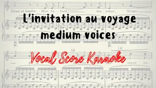 L'invitation au voyage Vocal Score Karaoke Duparc