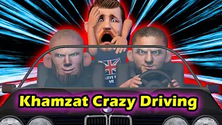 Khamzat crazy driving in Vegas with Till & Bisping