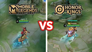 Mobile Legends vs Honor of Kings Heroes Skill Comparison 2023