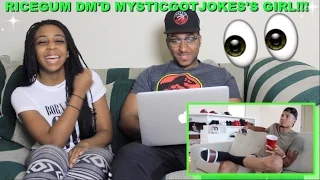 Couple Reacts : "RICEGUM DM'd MY GIRL! (ROAST)" by MysticGotJokes Reaction!!!