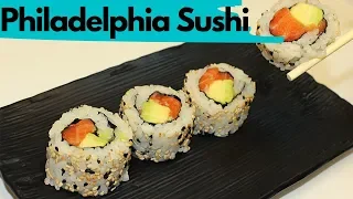 Philadelphia Sushi Roll Recipe | How To Make Uramaki Sushi