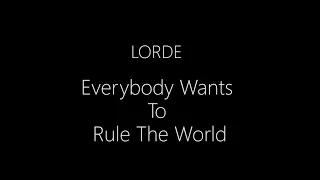 LORDE - Everybody Wants To Rule The World -Choreography by Vivek Vishwanathan