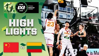 China v Lithuania | Women Bronze Medal Match | Highlights | Crelan FIBA 3x3 World Cup 2022