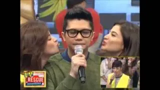 Swete ni Vhong - Angel Locsin and Anne Curtis double KISS