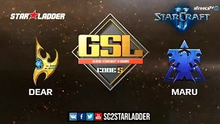 2018 GSL Season 1 Ro16 Group C Match 2: Dear (P) vs Maru (T)