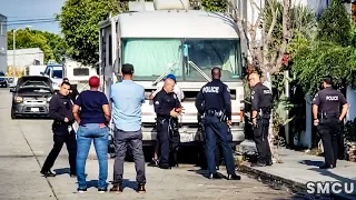 LA's Crackdown on Homelessness: Motorhomes Towed in Venice Encampment Cleanup