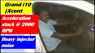 hyundai xcent or grand i10 acceleration hang, smoke problem and injector tak tak noise | in tamil